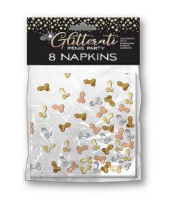 TOVAGLIOLI DIVERTENTI CON PENI GLITTERATI PENIS PARTY NAPKINS