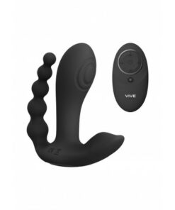 VIBRATORE DOPPIO VAGINALE ANALE KATA-BLACK