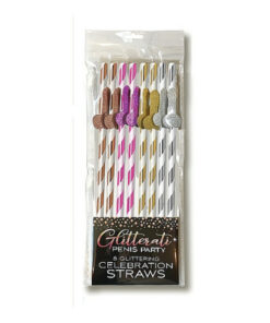 CANNUCCE DIVERTENTI GLITTERATI PENIS TALL PARTY STRAWS